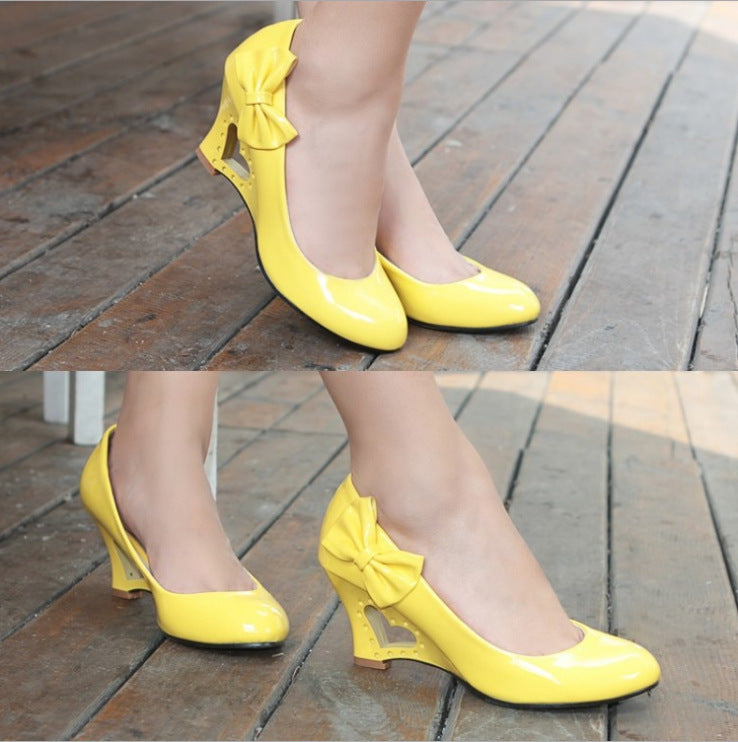 Summer High Heel Low-cut Bow Women's High Heels - The General Ecommerce Store