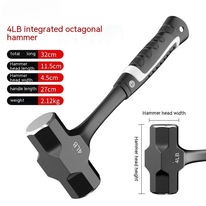 Octagonal Solid Integrated Wall Striking Large Iron Hammer