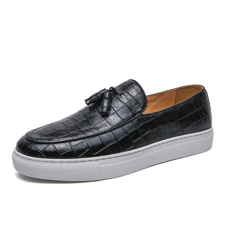 Plus Size Tassle Fashion Leather Shoes Men's Business Casual Sneakers - The General Ecommerce Store