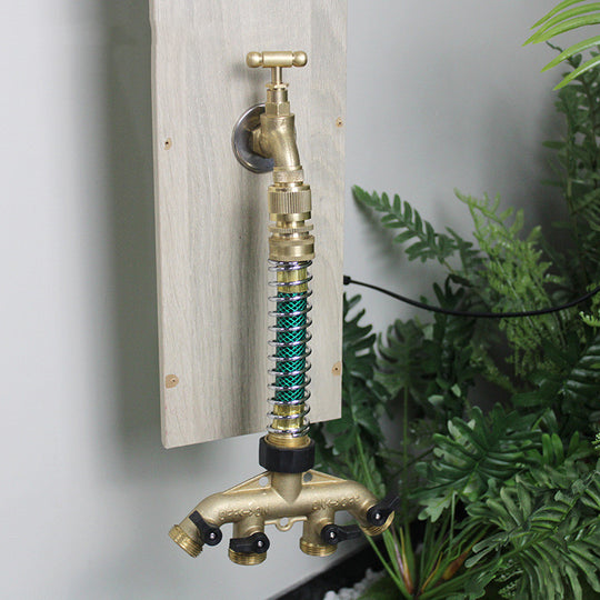 Garden Brass Four-way Ball Valve Garden Hose Heavy Duty Manifold Connector
