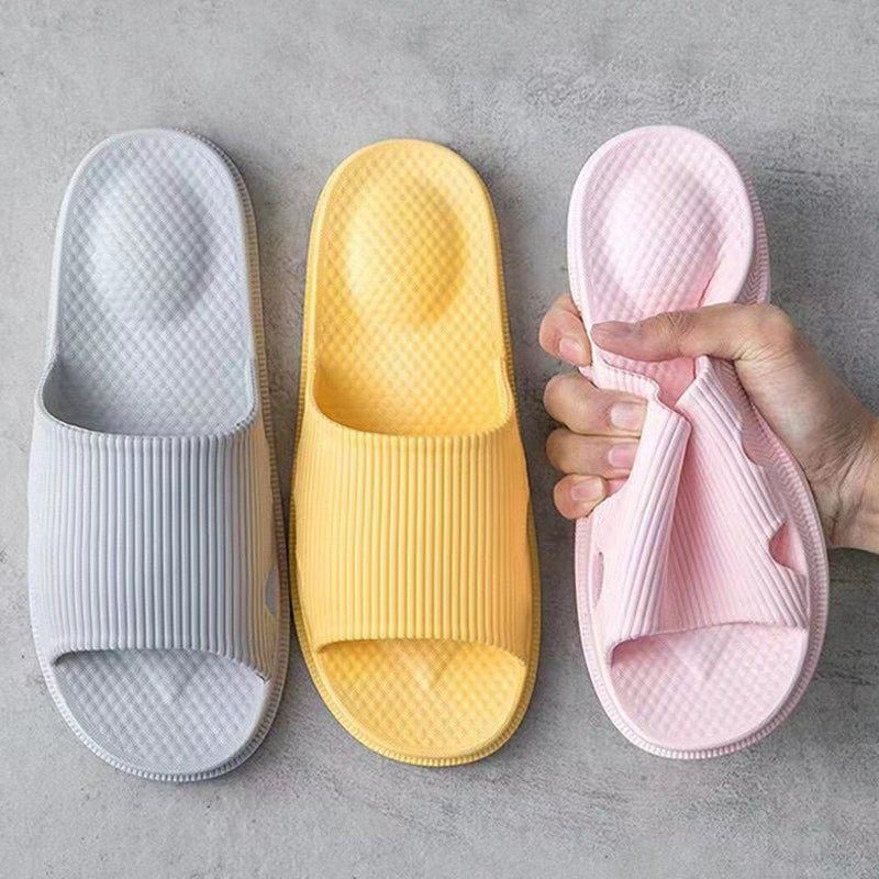 Women Bathroom Slippers With Heel Massage Ball Design Shoes At Home