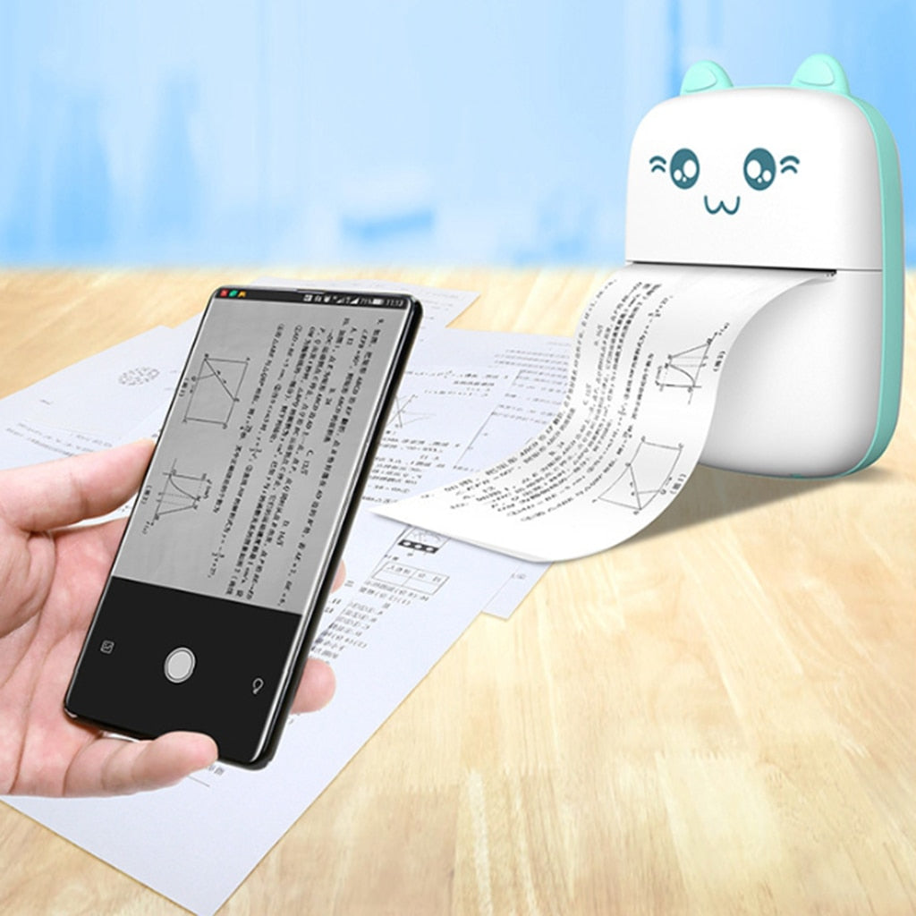 Mini Printer Portable Mini Bluetooth WiFi New Wrong Printer Mobile Phone Photo Title Note Hot Print Pocket Student Error Label Printer - The General Ecommerce Store