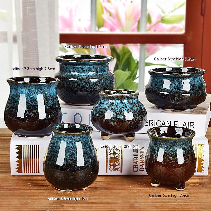 Succulent Flower Pot Ceramic Stoneware Simple Small Pot Plant