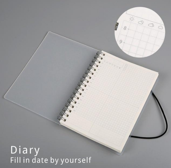 Plastic Cover Bound Spiral Coil Notebook - The General Ecommerce Store