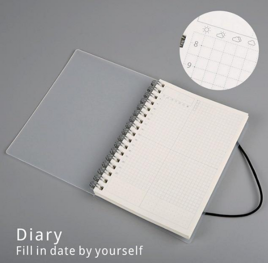 Plastic Cover Bound Spiral Coil Notebook - The General Ecommerce Store