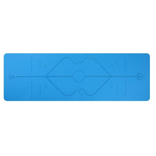 Non Slip TPE Yoga Mat Position Line Beginner - The General Ecommerce Store