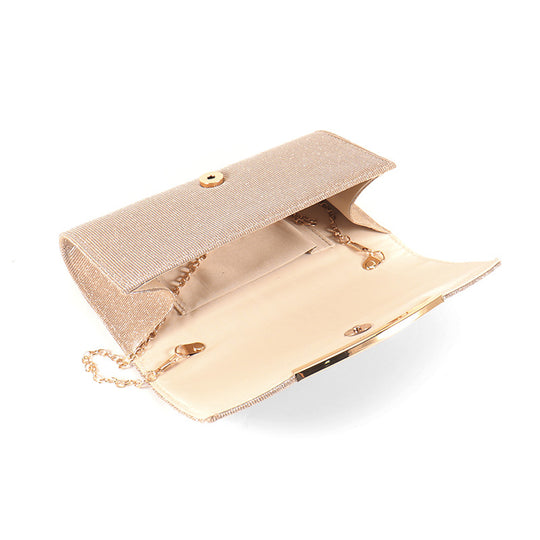 Ladies Dinner Bag Solid Color Flap Chain Crossbody Bag - The General Ecommerce Store