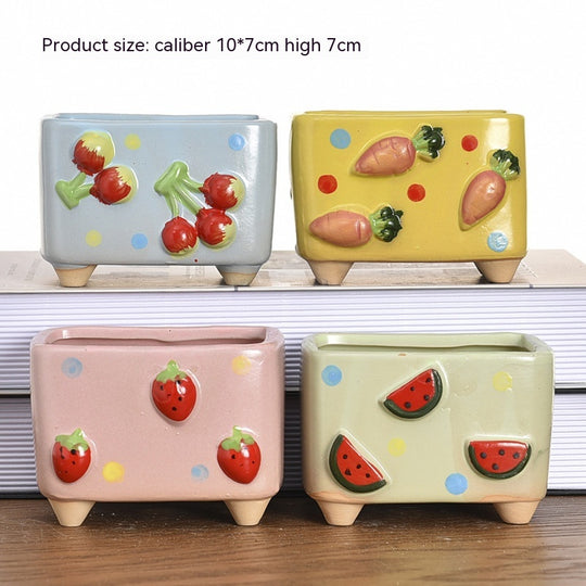 Succulent Flower Pot Ceramic Stoneware Simple Small Pot Plant