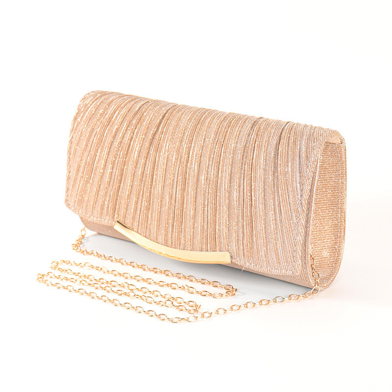 Ladies Dinner Bag Solid Color Flap Chain Crossbody Bag - The General Ecommerce Store
