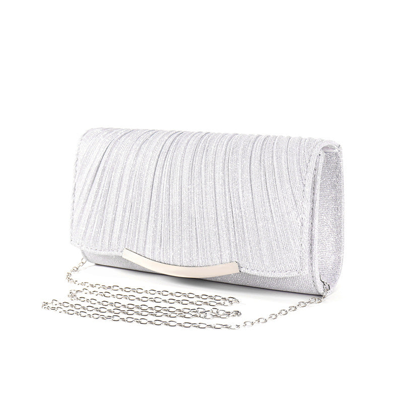 Ladies Dinner Bag Solid Color Flap Chain Crossbody Bag - The General Ecommerce Store