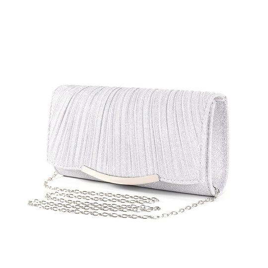 Ladies Dinner Bag Solid Color Flap Chain Crossbody Bag - The General Ecommerce Store