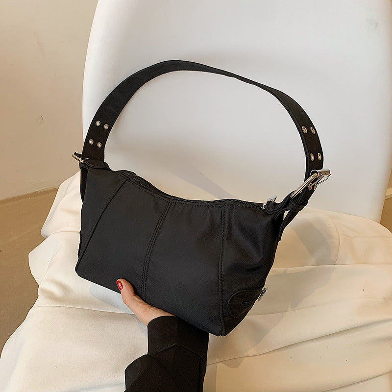 Fashion Retro Solid Color One Shoulder New Western Style All-matching Underarm Women's Bag