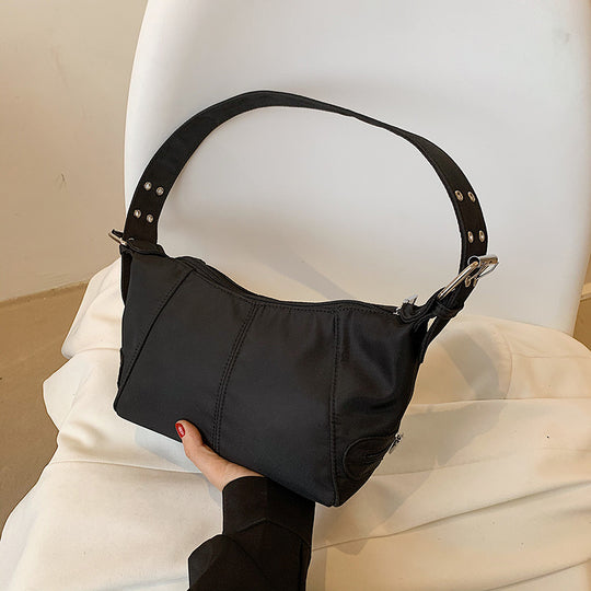Fashion Retro Solid Color One Shoulder New Western Style All-matching Underarm Women's Bag