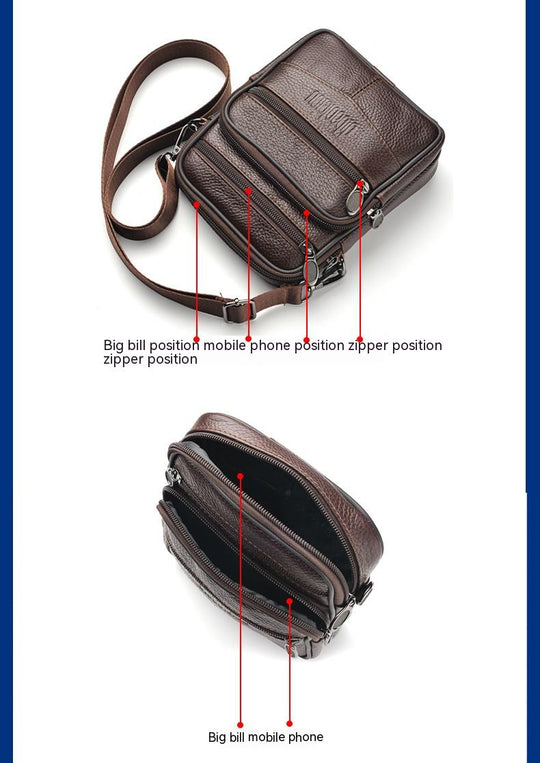 New Men's Waist Bag Multi-functional Shoulder Messenger Bag Can Wear Mobile Phone Belt Pouch