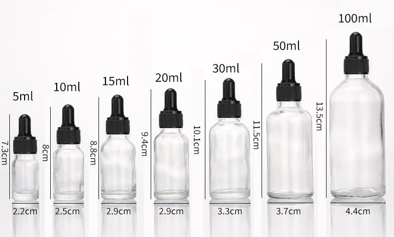 Glass Fine Oil Bottle Avoid Light Glue Head Dropper Bottle  Stock Bottling Cosmetics