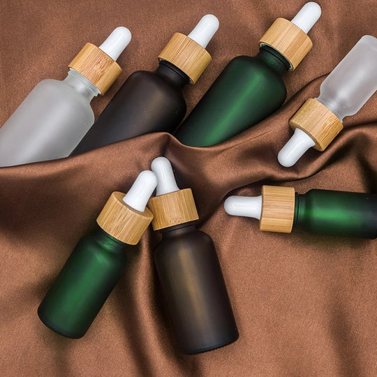 Glass Fine Oil Bottle Avoid Light Glue Head Dropper Bottle  Stock Bottling Cosmetics