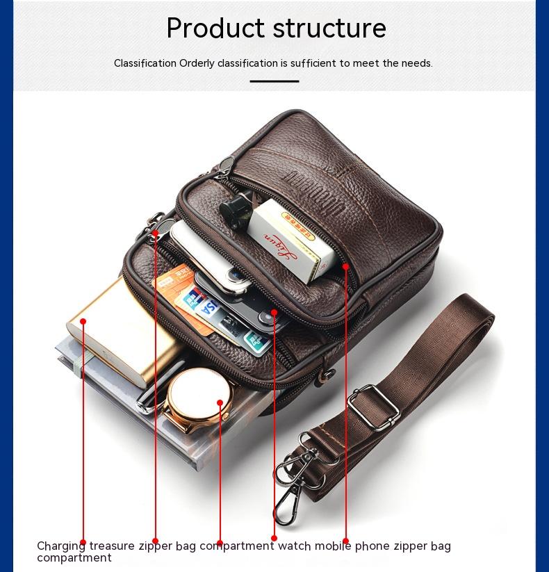 New Men's Waist Bag Multi-functional Shoulder Messenger Bag Can Wear Mobile Phone Belt Pouch