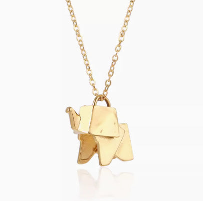Hollow Origami Pendant Necklace