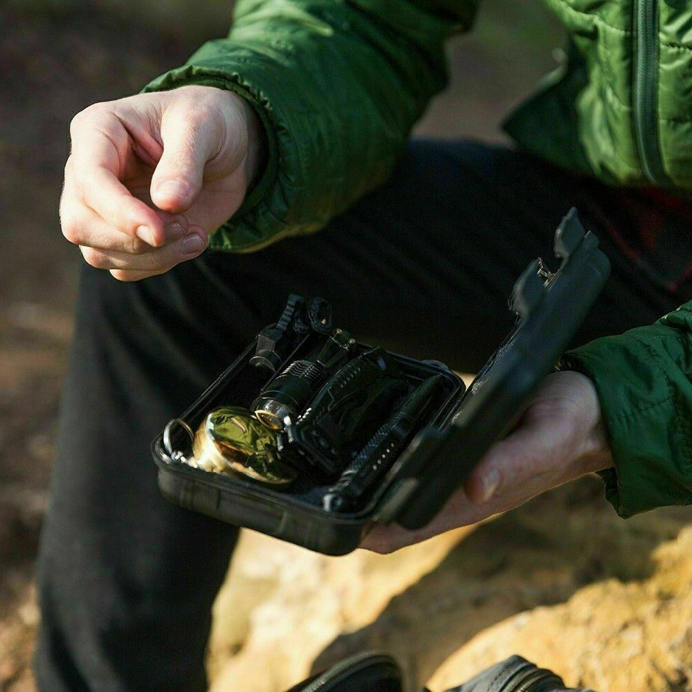 14-In-1 Outdoor Emergency Survival Kit Camping Hiking Tactical Gear Case Set Box - The General Ecommerce Store
