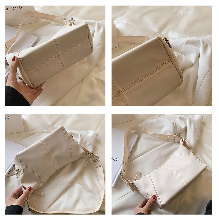 Fashion Retro Solid Color One Shoulder New Western Style All-matching Underarm Women's Bag