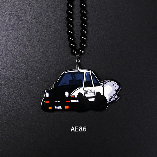 Double-sided Acrylic Rearview Mirror Pendant Personalized Creative Graffiti Car Pendant Modified Car Trend Pendant Listing