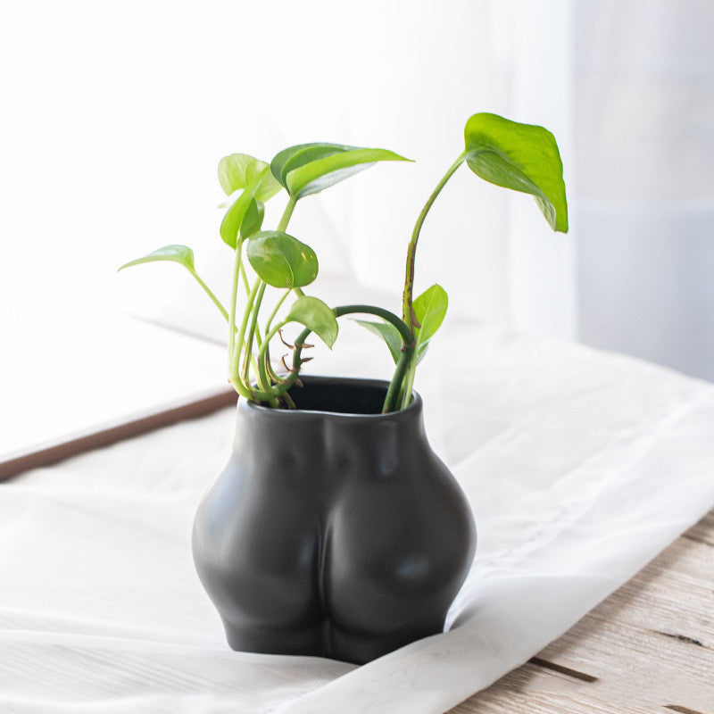 Fashion Simple Character Butt Ceramic Succulent Flower Pot