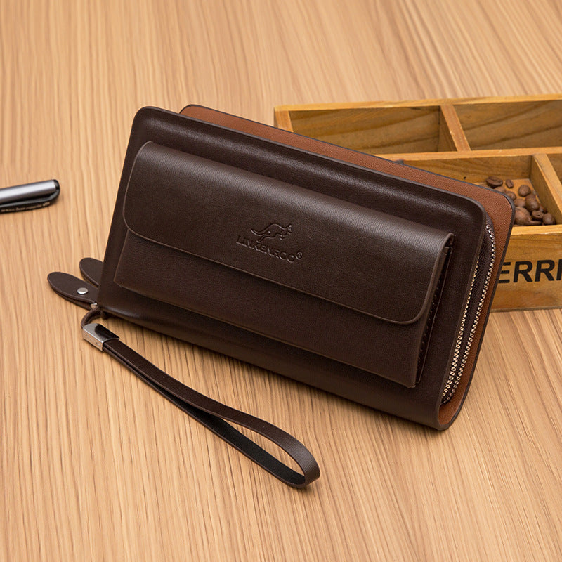 Men's Business Clutch Double Zipper Large Capacity - The General Ecommerce Store