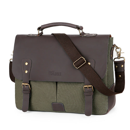 Retro Computer Briefcase Handbag Diagonal Casual Shoulder Bag With Lid - The General Ecommerce Store