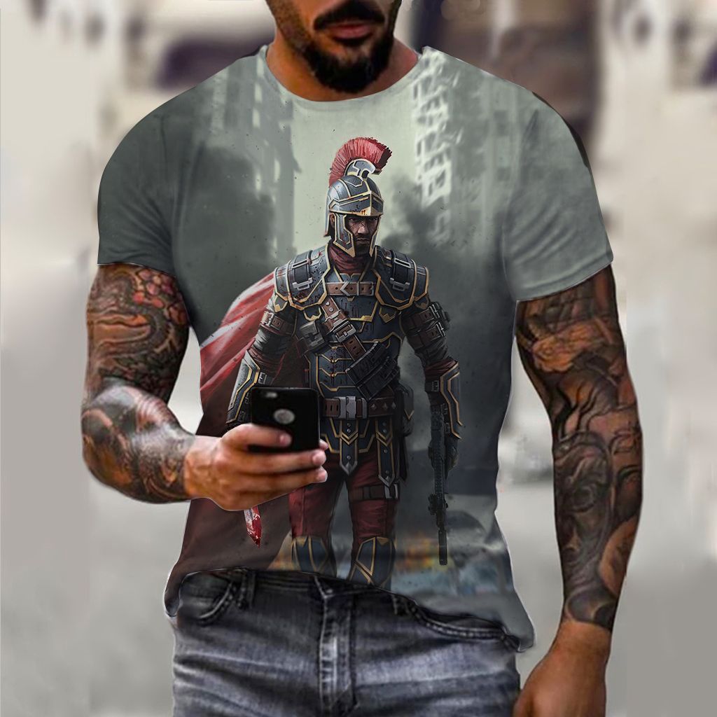 Men's 3D Pattern Vintage T-shirt