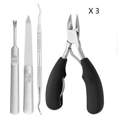 Double spring lancet clamp nail clipper