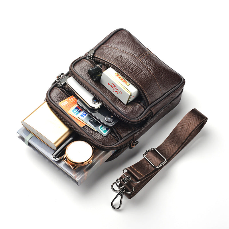 New Men's Waist Bag Multi-functional Shoulder Messenger Bag Can Wear Mobile Phone Belt Pouch
