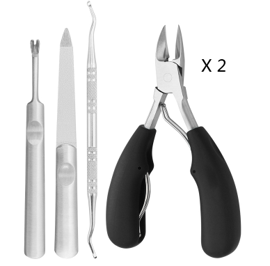 Double spring lancet clamp nail clipper