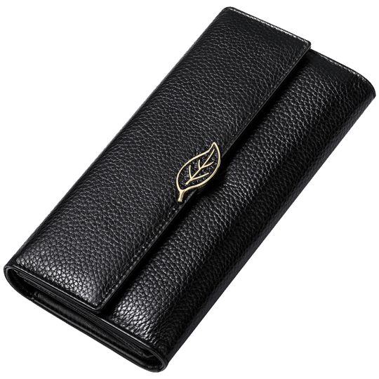 Lychee Pattern First Layer Cowhide Women's Long Wallet