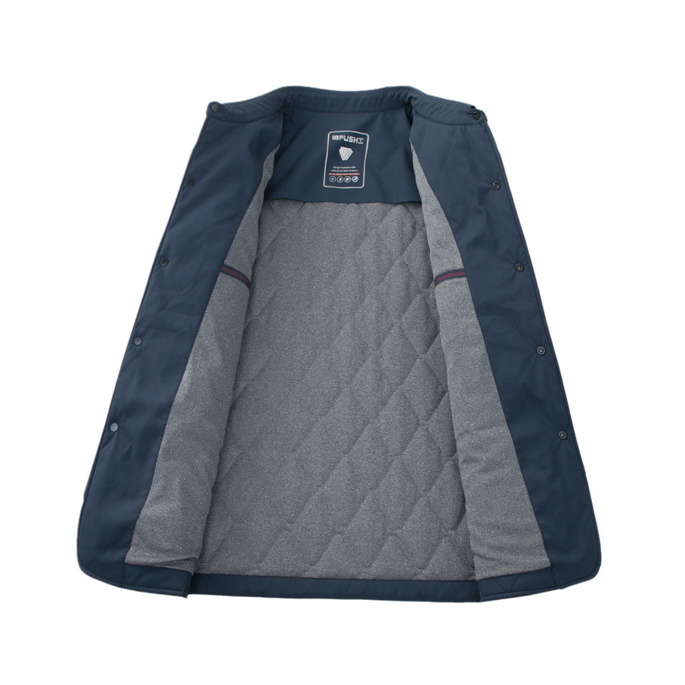 Cotton-padded Middle-aged Business Leisure Warm Single-breasted Lapel Simple Loose Jacket