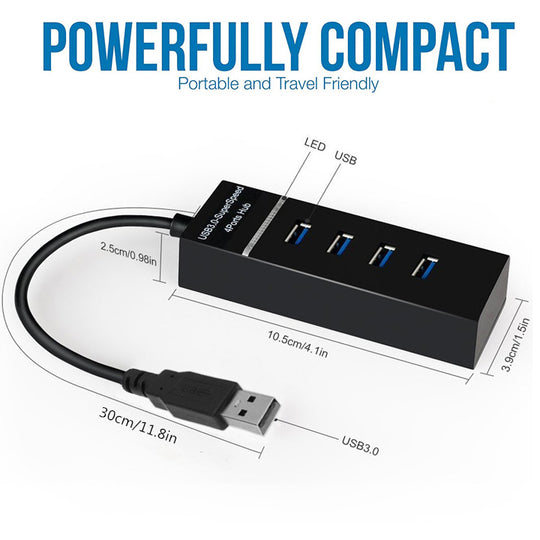 4 In 1 2.0 3.0 USB HUB Splitter High Speed Multi Splitter USB Adapter Expander Cable For Desktop PC Laptop Adapter USB HUB - The General Ecommerce Store