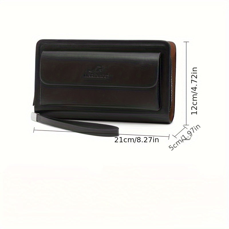 Men's Business Clutch Double Zipper Large Capacity - The General Ecommerce Store