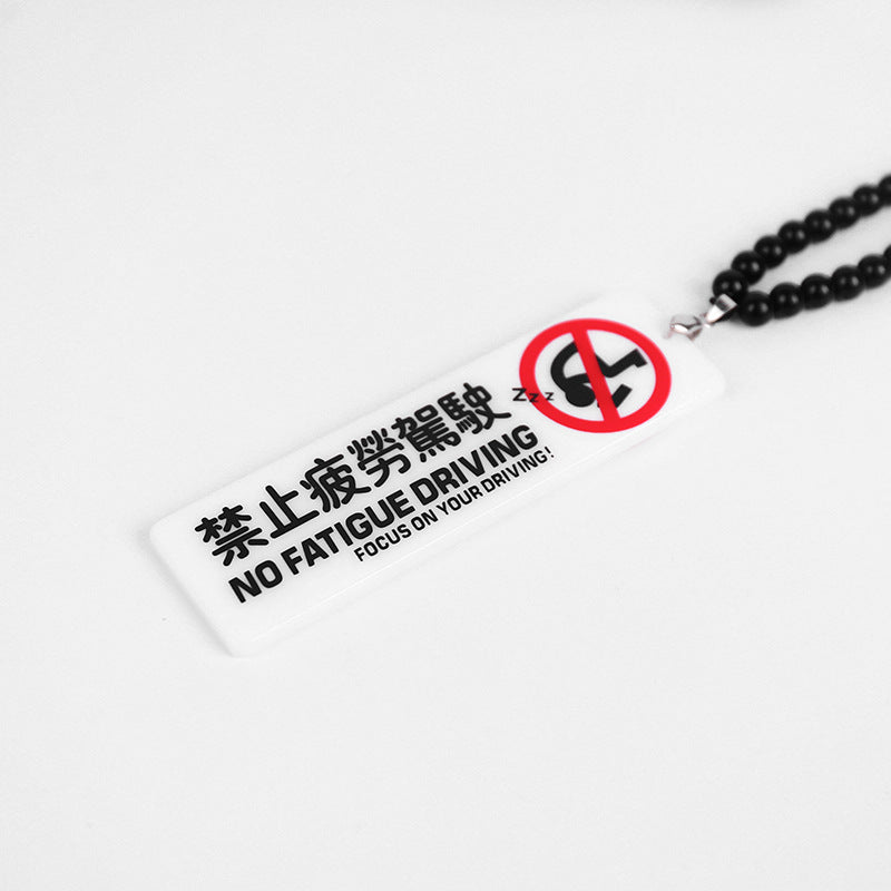Double-sided Acrylic Rearview Mirror Pendant Personalized Creative Graffiti Car Pendant Modified Car Trend Pendant Listing