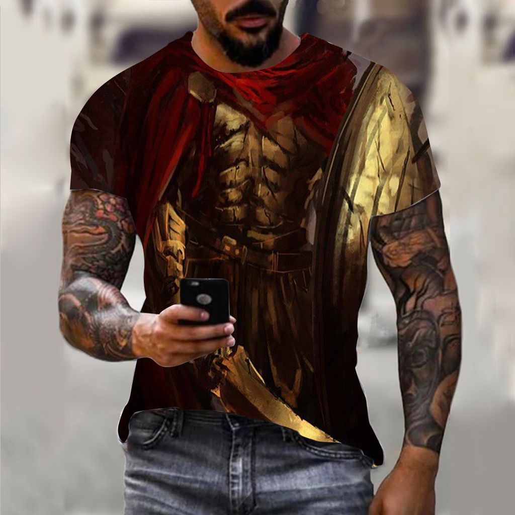 Men's 3D Pattern Vintage T-shirt